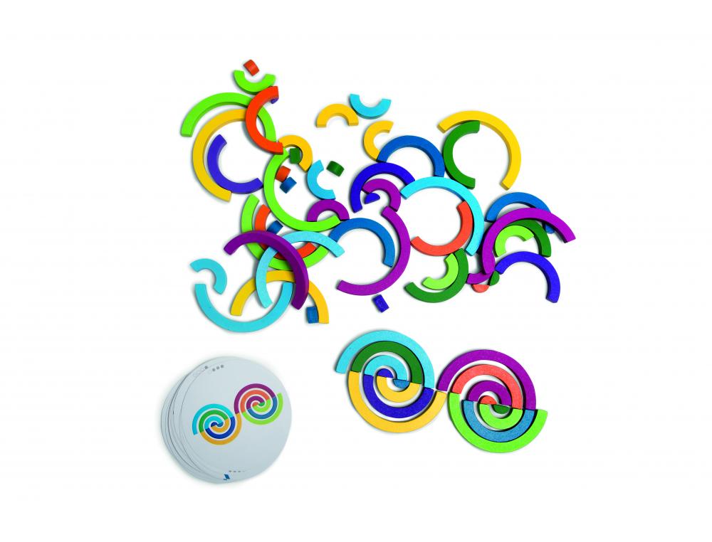 SPATIALISATION SMART GAMES SPEED BOWS COMBINAISON DE     CONSCIENCE SPATIALE 64 DEMI   CERCLES ET 40 CARTES MODELE