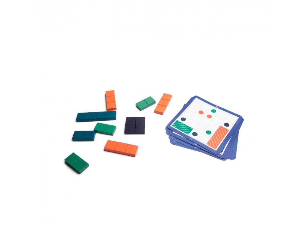 LOGIQUE REFLEXION BS TOYS SQUARE PUZZLE 9 BLOCS ET 15   CARTES MODELE