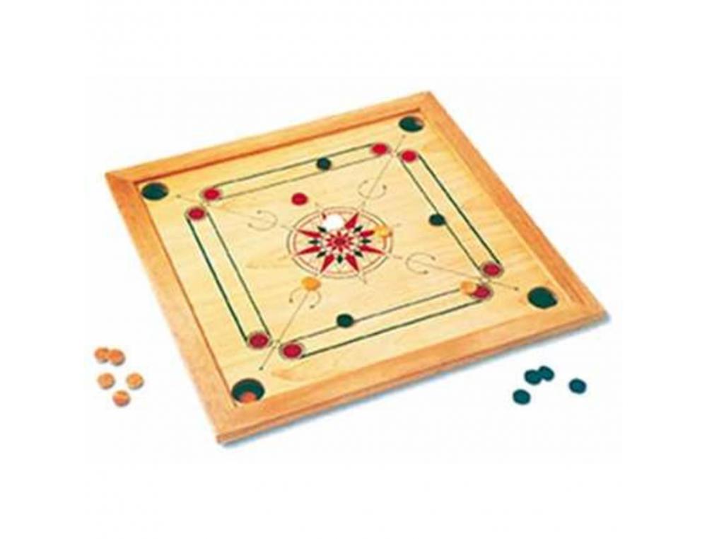 JEU GEANT CARROM CONTENANT AVEC PLATEAU PIONS ET PALET