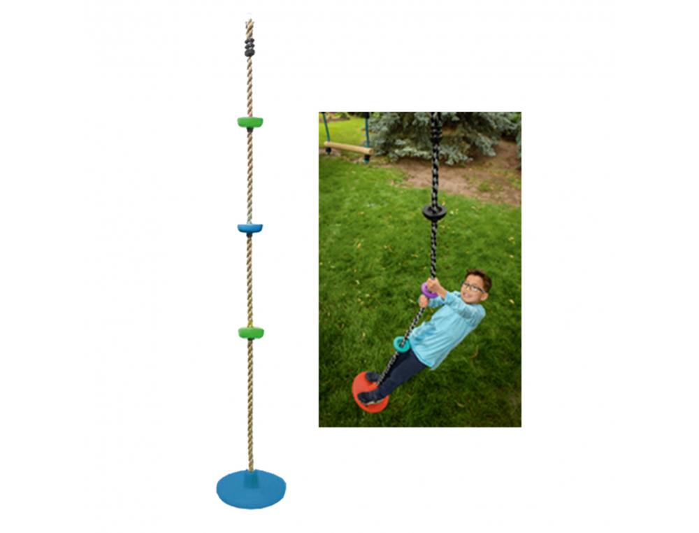 CORDE   NOEUDS TRELINES AVEC BASE DE SIEGE BALANCOIRE      LONGUEUR 182CM + 3 PRISES     ESCALADE