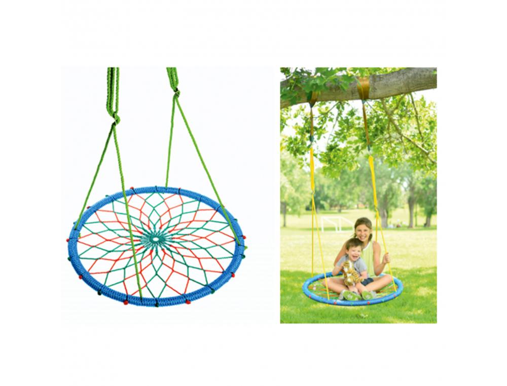 BALANCOIRE TRELINES ATTRAPE REVES ANNEAU ACIER + DE 50    LED MULTICOLORES CORDES EN PE ASSEMBLAGE PAR ENCLIQUETAGE