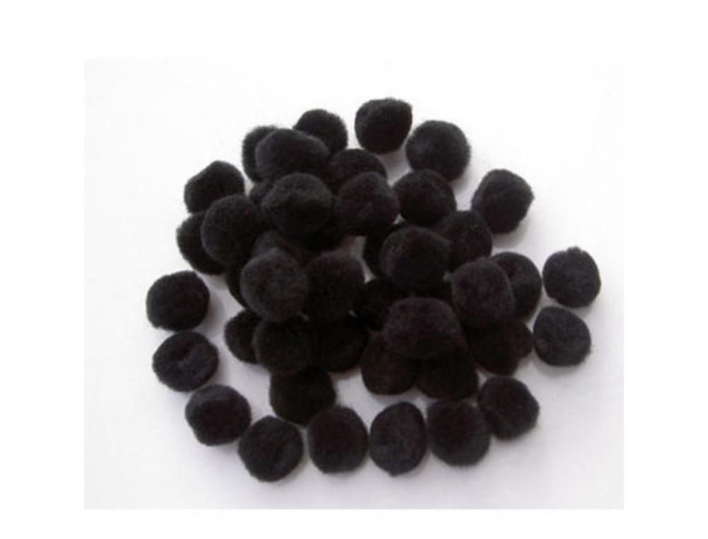 POMPONS A LA COULEUR GRAINE CREATIVE 15 MM 45 PIECES      COLORIS NOIR