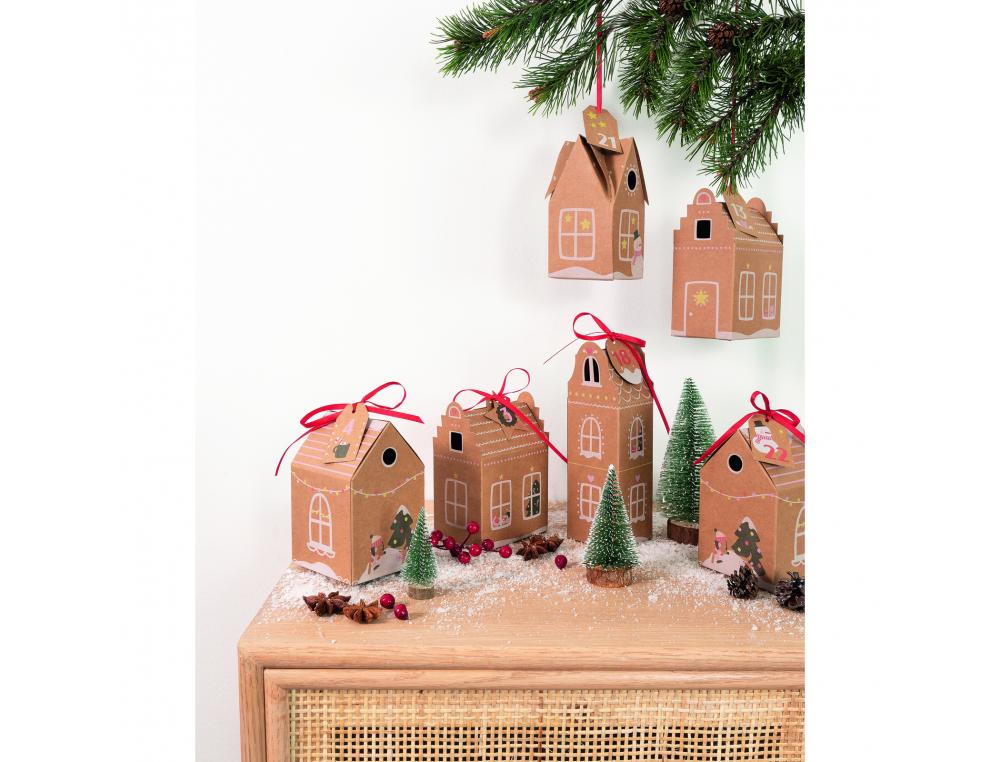 KIT CALENDRIER DE L AVENT FOLIA LA MAISON PAIN D EPICES 49 PIECES