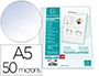POCHETTES EXACOMPTA PERFOREES FORMAT ECOLIER A5 PP GRAINE 7 TROUS 50 MICRONS 16X21 CM LOT DE 100 UNITES
