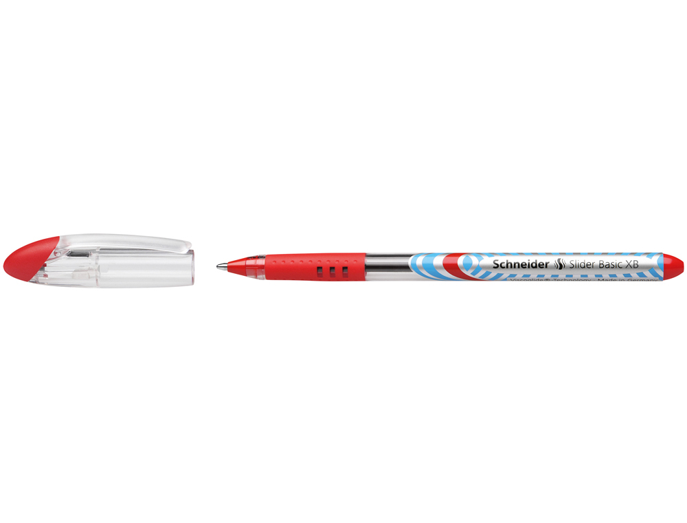 STYLO-BILLE SCHNEIDER SLIDER BASIC XB POINTE LARGE 1.4 MM  COLORIS ROUGE
