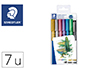 MARQUEURS STAEDTLER METALLIC MARKERS COLORIS ASSORTIS ETUI DE 6 + 1 FEUTRE PIGMENT LINER C2-9 OFFERT