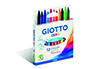 ETUI CRAYONS A LA CIRE CERA GIOTTO FORME RONDE 8MM 9CM    LAVABLE 12 UNITES COLORIS     ASSORTIS