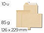 POCHETTE GPV KRAFT RECYCLE C5 162X229MM 85G SANS FENETRE ZONE ADRESSAGE PATTE AUTO-ADHESIVE PAQUET 10 UNITES