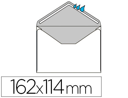 ENVELOPPE VISITE GPV SAINT LOUIS PAPIER VLIN BLANC 100G 114X162MM GOMME DOUBLE FOND GRIS TUI 25 UNITS