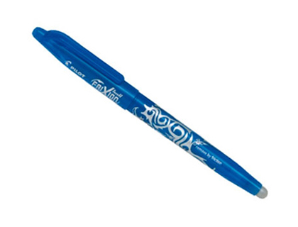 ROLLER PILOT FRIXION BALL ÉCRITURE MOYENNE 0.5MM ENCRE EFFAÇABLE GRIP  PRÉHENSION RECHARGEABLE GOMME SERTIE TURQUOISE