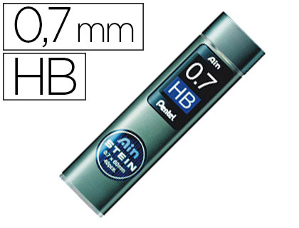 MINE PENTEL 0.7MM HB HAUTE DENSIT RSISTANTE TUI AVEC BEC VERSEUR 40 UNITS