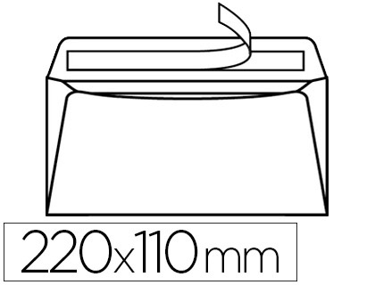 ENVELOPPE OXFORD PRCASE VLIN BLANC 80G DL 110X220MM ADHSIVE PAQUET 20 UNITS