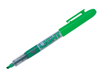 SURLIGNEUR PILOT V LIGHT TRAC 1/3MM ENCRE LIQUIDE PIGMENTE FLUIDE NIVEAU D'ENCRE VISIBLE COLORIS VERT