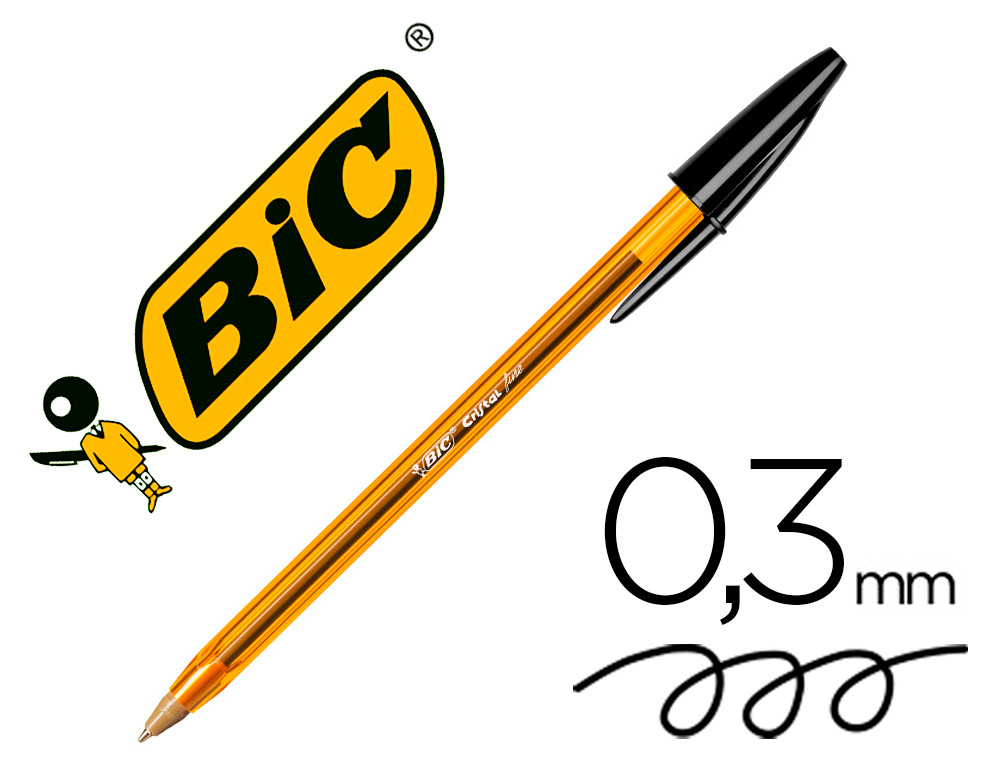 PAQUET DE 50 STYLOS A BILLE CRISTAL ORIGINAL BIC NOIR