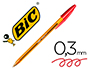 STYLO-BILLE BIC CRISTAL CRITURE FINE 0.4MM ENCRE CLASSIQUE BILLE INDFORMABLE CAPUCHON COULEUR ENCRE ROUGE