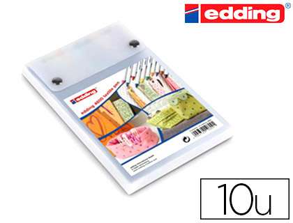 MARQUEUR TEXTILE EDDING E4600 POINTE FINE TRAC 1MM INDLBILE 60 DEGRS SCHAGE RAPIDE TUI 10 UNITS