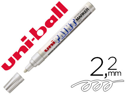 UNIBALL Marqueur peinture à l'eau, blanc, pointe large UNI POSCA PC7M BL