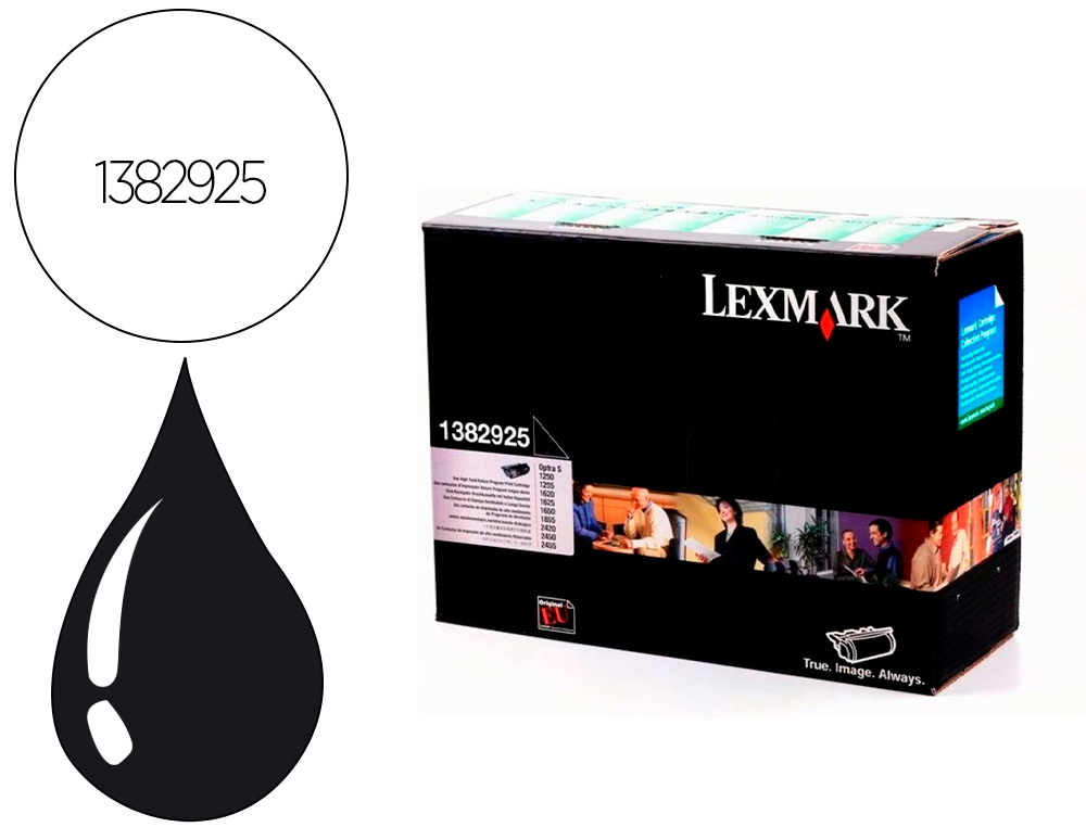 TONER LASER LEXMARK 001382925 POUR OPTRA S COULEUR NOIR HAUTE CAPACIT 17600P