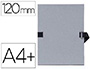CHEMISE EXACOMPTA CARTON PAPIER TOIL 240X320MM DOS EXTENSIBLE 120MM SANGLE COTON BOUCLE CRANTE COLORIS GRIS
