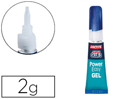COLLE RAPIDE LOCTITE POWER EASY GEL PUISSANT MULTI-MATRIAUX SANS SOLVANT INODORE TUBE 2G