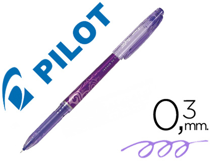 ROLLER PILOT FRIXION POINT POINTE AIGUILLE 0.3MM ENCRE EFFAABLE GRIP PRHENSION RECHARGEABLE GOMME SERTIE VIOLET
