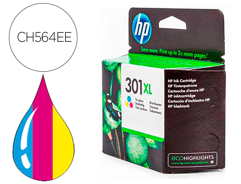 HP - Cartouche d'encre HP 301 3 couleurs