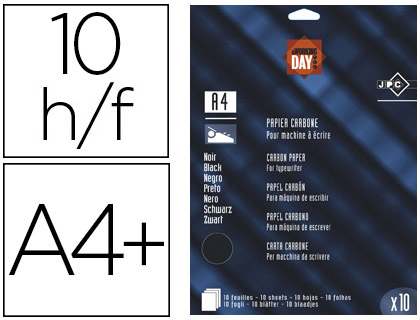 PAPIER CARBONE JPC DAY A4 210X310MM FILM FILMOR POUR MACHINE  CRIRE POCHETTE 10 FEUILLES