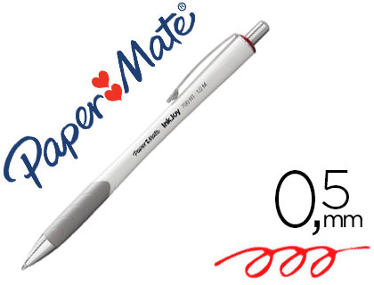 STYLO-BILLE PAPER MATE INKJOY 700 RTRACTABLE CRITURE MOYENNE 0.5MM ULTRA DOUCE DESIGN SOPHISTIQU CLIP MTAL ROUGE