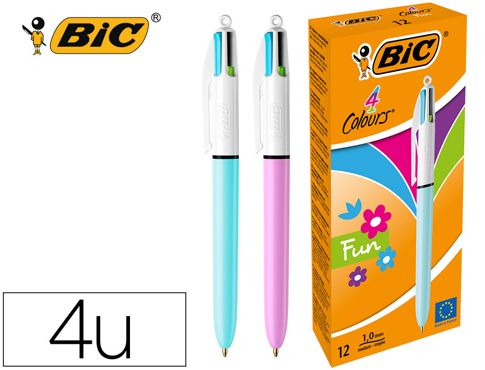 Recharge pour Stylo bille 4 couleurs pointe 1 mm Bleu