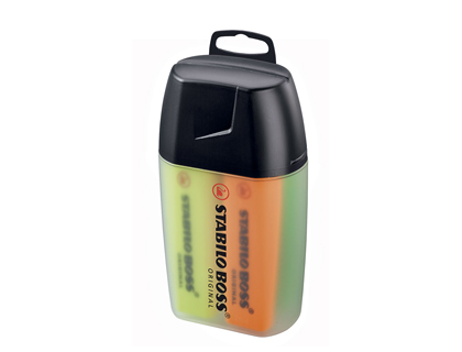 SURLIGNEUR STABILO BOSS TRAC 2/5MM POINTE BISEAUTE ENCRE UNIVERSELLE BASE EAU RSISTANTE LUMIRE BOTE 4 UNITS