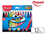 FEUTRE COLORIAGE MAPED COLOR'PEPS MAXI TRIANGULAIRE ENCORE ULTRA-LAVABLE POINTE BLOQUE LARGE POCHETTE 12 UNITS