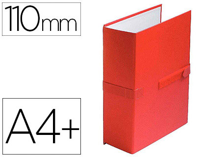 CHEMISE BALACRON OXFORD 24X32CM EXTENSION 110MM RABAT FERMETURE VELCRO COLORIS ROUGE