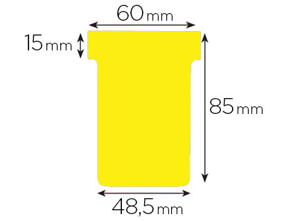 Fiches en T pour planning - Indice 2 - Couleur jaune