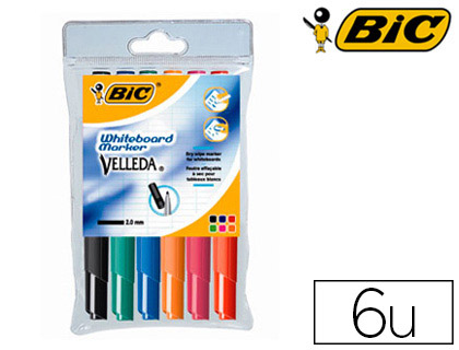 Marqueur effaçable Bic Velleda 1741 pointe ogive 2 mm