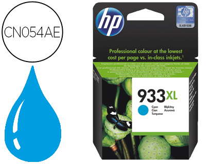 CARTOUCHE HP 933XL JET D'ENCRE CN054AE COULEUR CYAN HAUTE CAPACIT 825P