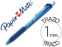 STYLO-BILLE PAPER MATE INKJOY 300 RT CRITURE MOYENNE 0.7MM ENCRE DOUCE RTRACTABLE CLIP MTAL RSISTE BAVURES GRIP BLEU