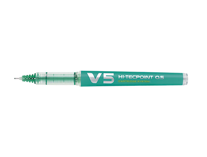 ROLLER PILOT V5 RECHARGEABLE CRITURE FINE 0.3MM NIVEAU ENCRE LIQUIDE VISIBLE COLOGIQUE RGULATEUR DBIT VERT