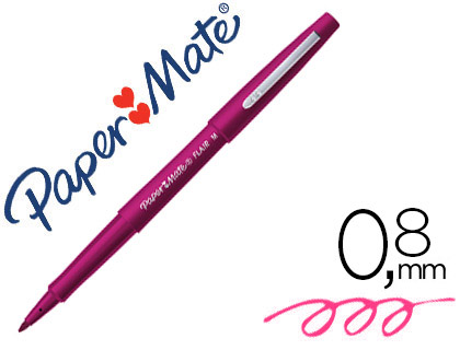 TRAIT - D UNION(RP)  STYLO-FEUTRE PAPER MATE FLAIR ORIGINAL POINTE MOYENNE  1MM LONGUE DURÉE DE VIE COLORIS MAGENTA