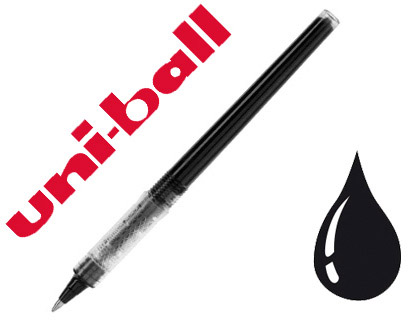 RECHARGE ROLLER UNIBALL UBR90 VISION LITE STYLO ROLLER ENCRE UB-200 POINTE MOYENNE 0.8MM COULEUR NOIR