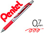 ROLLER PENTEL ENERGEL RTRACTABLE POINTE MOYENNE 0.7MM RECHARGEABLE CLIP MTAL COLORIS ROUGE