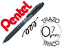 ROLLER PENTEL ENERGEL RTRACTABLE RECHARGEABLE POINTE MTAL 0.7MM NOIR