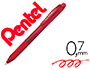 ROLLER PENTEL ENERGEL RTRACTABLE RECHARGEABLE POINTE MTAL 0.7MM ROUGE