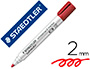 MARQUEUR STAEDTLER TABLEAU BLANC DRY SAFE POINTE OGIVE ROUGE