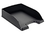 CORBEILLE  COURRIER LEITZ PLUS POLYSTYRNE QUALIT SUPRIEURE SUPERPOSABLE ESCALIER OU VERTICAL 357X255X70MM NOIR