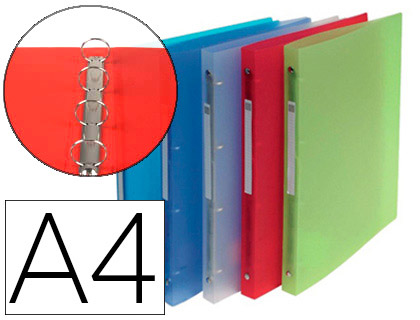 Classeur 4 anneaux 20 mm polypropylene opaque - a4 : Exacompta: :  Fournitures de bureau