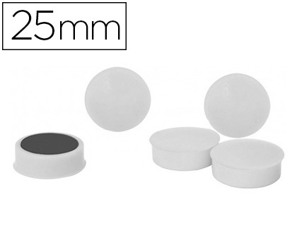 AIMANT SAFETOOL ROND DIAMTRE 25MM COLORIS BLANC BLISTER 5 UNITS