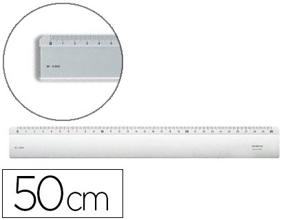 RGLE PLATE PLEXIGLAS GRADUE EN MM PHOTOGRAVURE BISEAU ANTI-REFLETS BORDS ANTI-TCHES BOSSELAGE ANTI-USURE 50CM