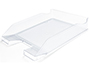 CORBEILLE  COURRIER Q-CONNECTPOLYPROPYLNE DOCUMENTS A4+ 240X320MM EMPILABLE 350X255X65MM COLORIS CRISTAL