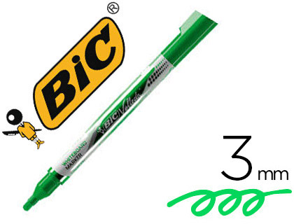 MARQUEUR BIC VELLEDA POCKET EFFAABLE POINTE OGIVE TRAC 3MM ENCRE LIQUIDE BASE ALCOOL FORMAT POCHE VERT