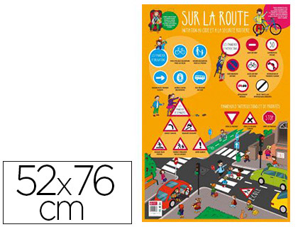 POSTER BOUCHUT GRANDREMY CODE ROUTE 52X76CM 150G PELLICUL EFFAABLE  SEC